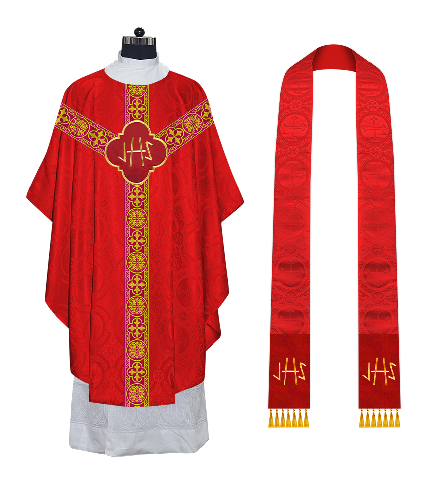 Gothic Chasuble with Ornate Braided Trims