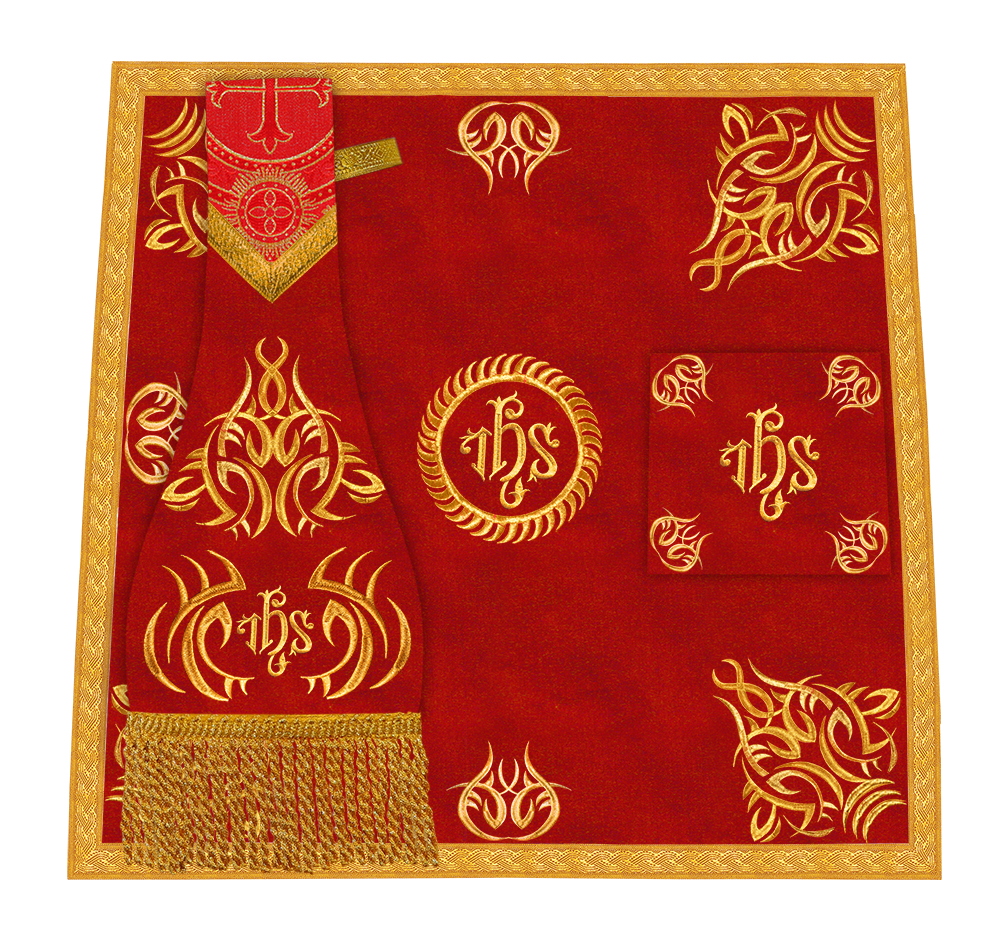 Set of four Fiddleback vestment with stole