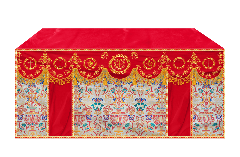 Tapestry Altar Cloth with Embroidered Motif
