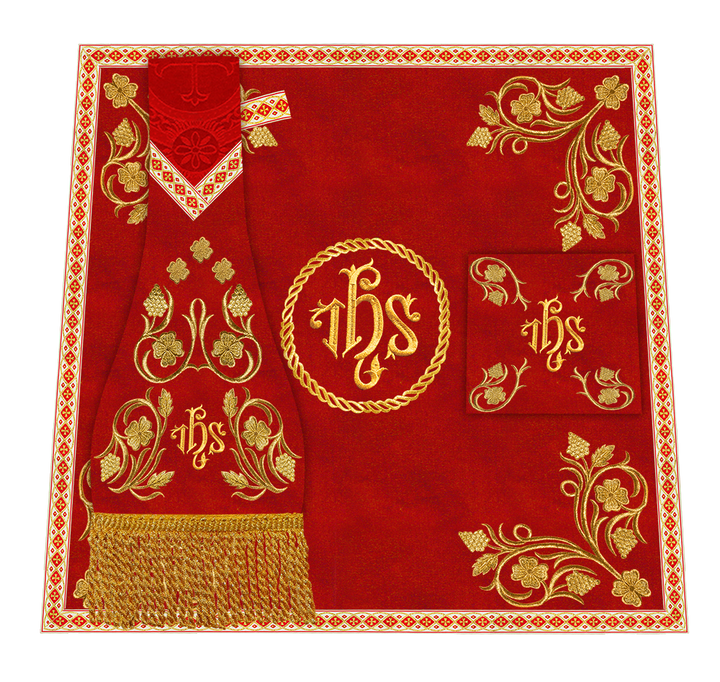 Roman Chasuble Vestment With Grapes Embroidery and Trims