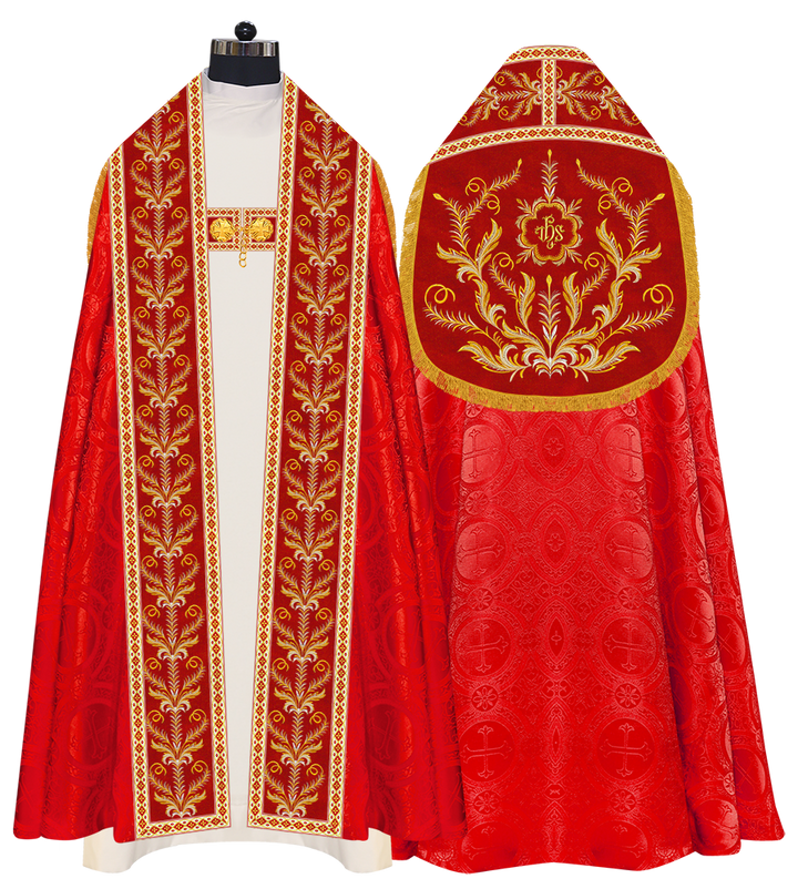 Traditional Embroidered Roman Cope Vestment