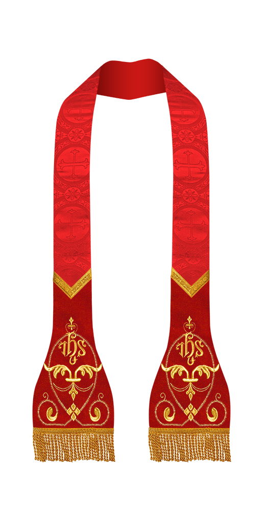 Liturgical Stole with embroidered motif