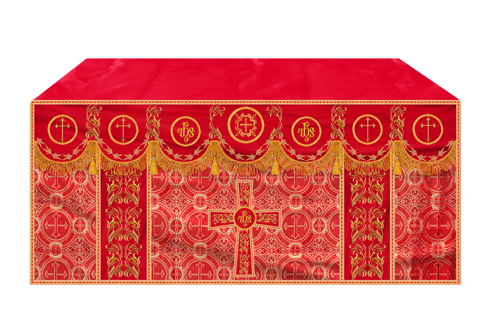 Altar Cloth with Liturgical Motif and Trims
