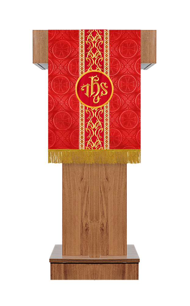 Church Altar Frontal with Ornate Embroidery & Spiritual Motifs