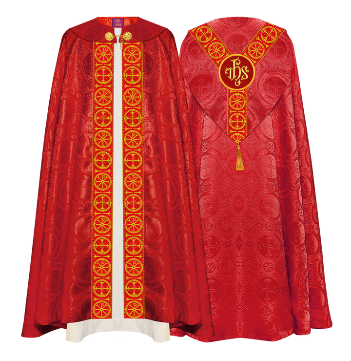 Gothic Cope Vestment with Y Type Embroidered Motif