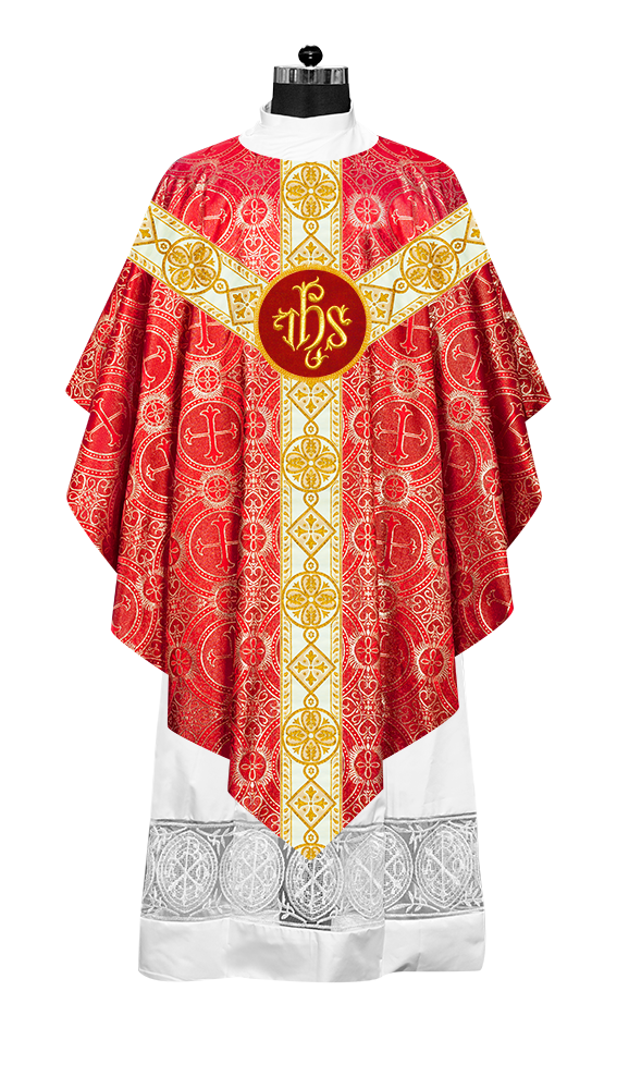 Pugin Style Chasuble with Embroidered Orphrey