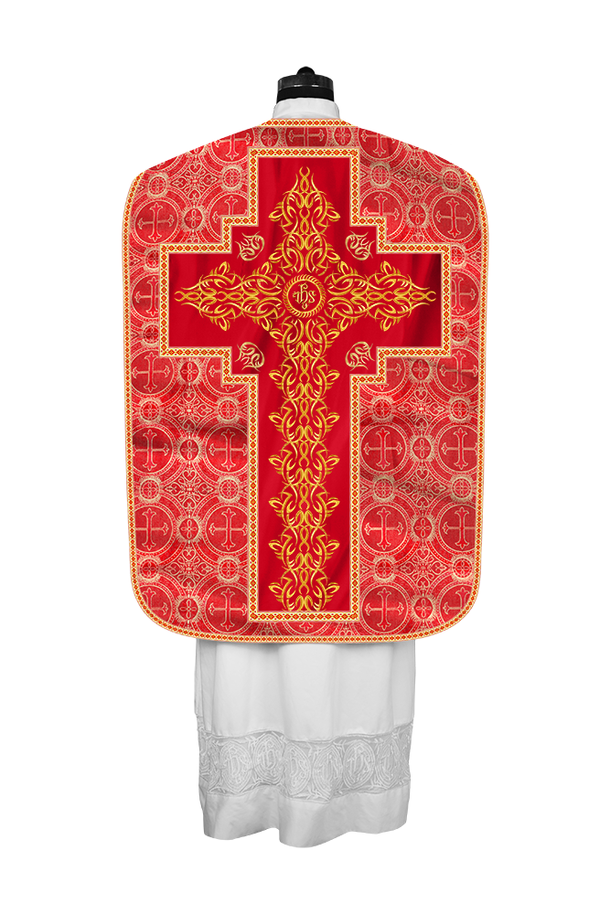 Roman Fiddleback Chasuble With Enhanced Embroidery  & trims
