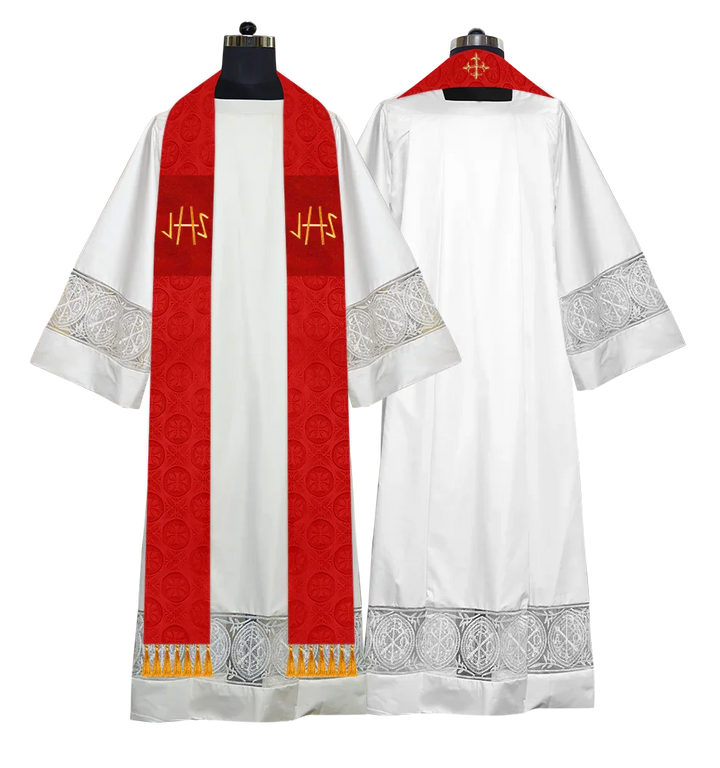 Ordination Stole with Embroidered Spiritual Motif