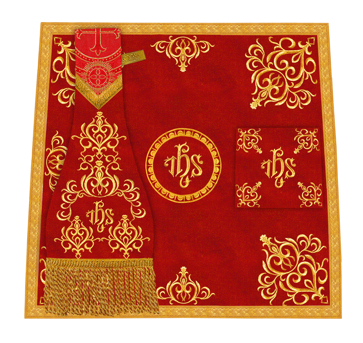 Set of four Roman Chasuble with stole