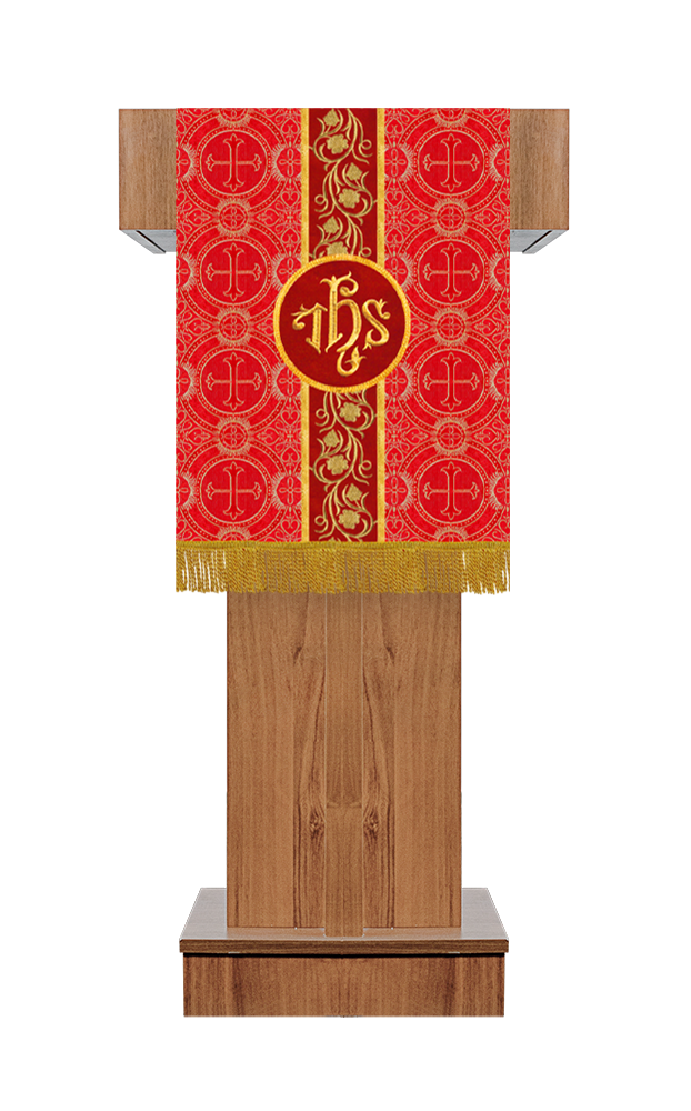 Pulpit/Lectern with Grapes Embroidery Trim