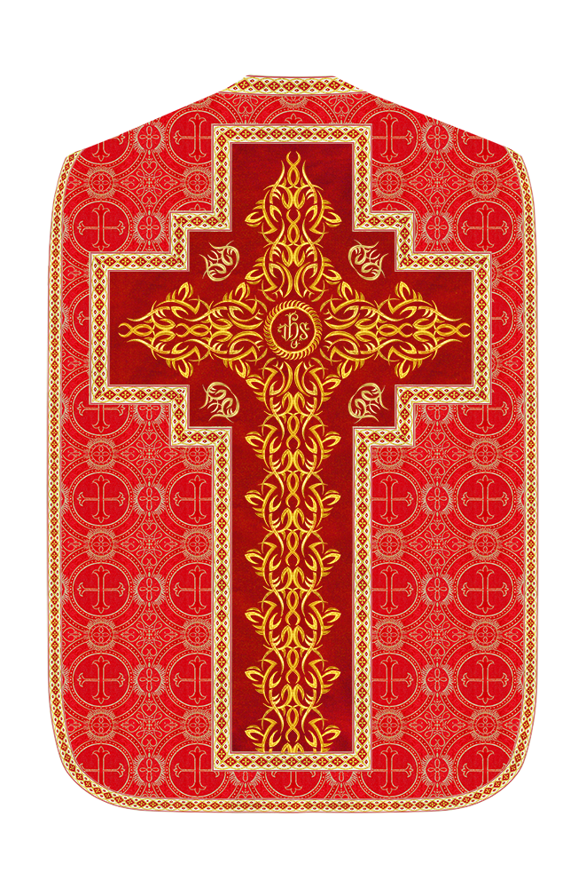 Roman Fiddleback Chasuble With Enhanced Embroidery  & trims