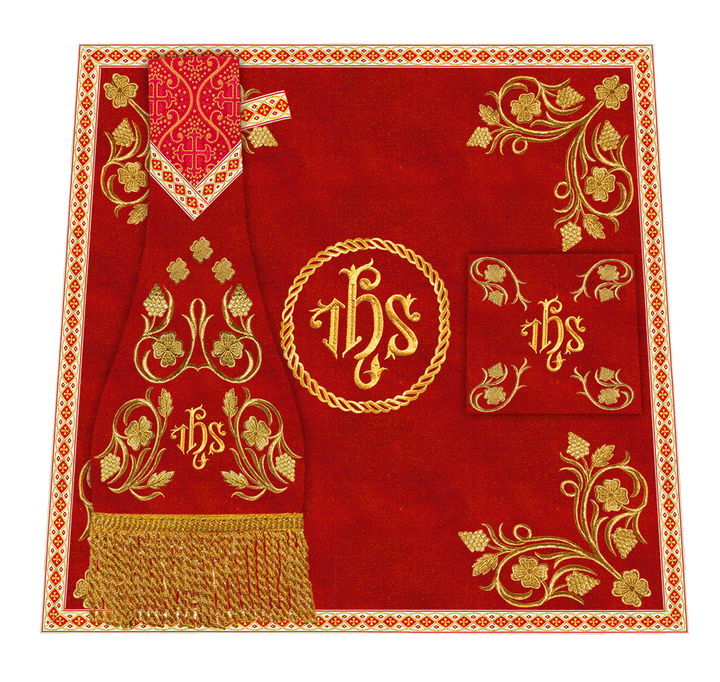 Roman Chasuble Vestment With Grapes Embroidery and Trims