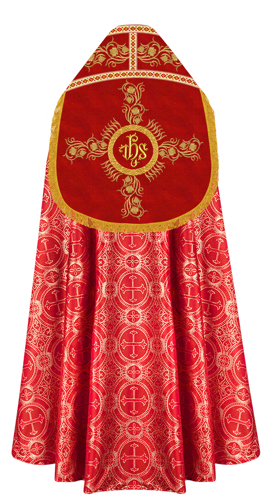 Roman Cope Vestment with Grapes Embroidered trims