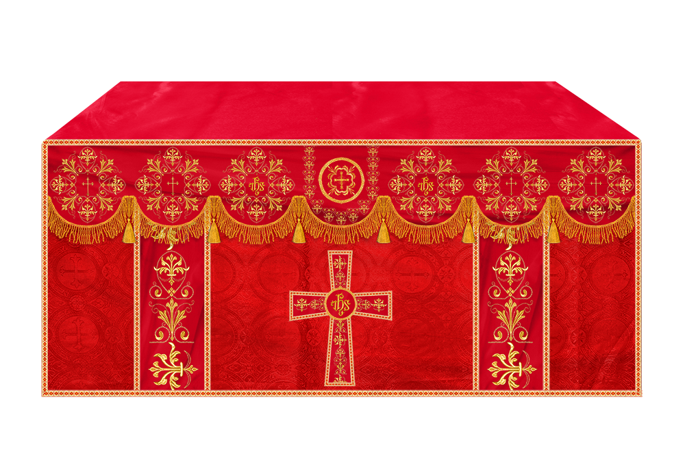 Altar Cloth with Spiritual Motif and Trims