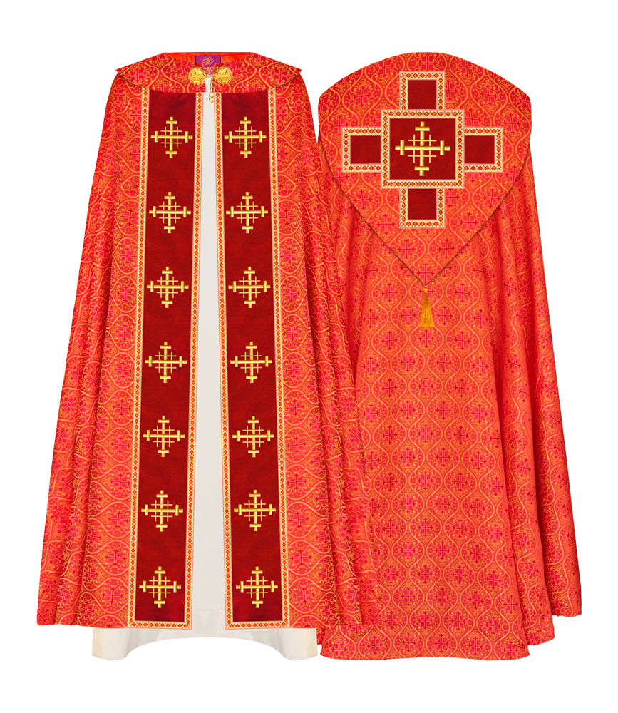 Enhanced Gothic Cope Vestments With Liturgical cross