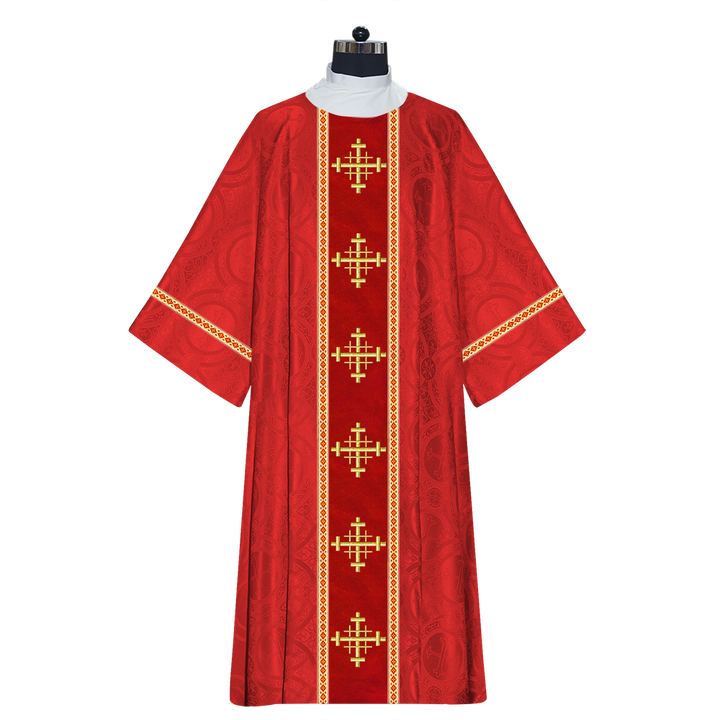 Dalmatics With Ornated Spiritual Cross and Trims