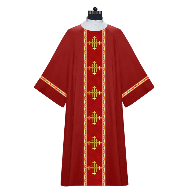 Dalmatics With Ornated Spiritual Cross and Trims