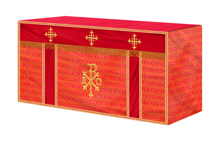 Altar Cloth with Spiritual Cross with Trims
