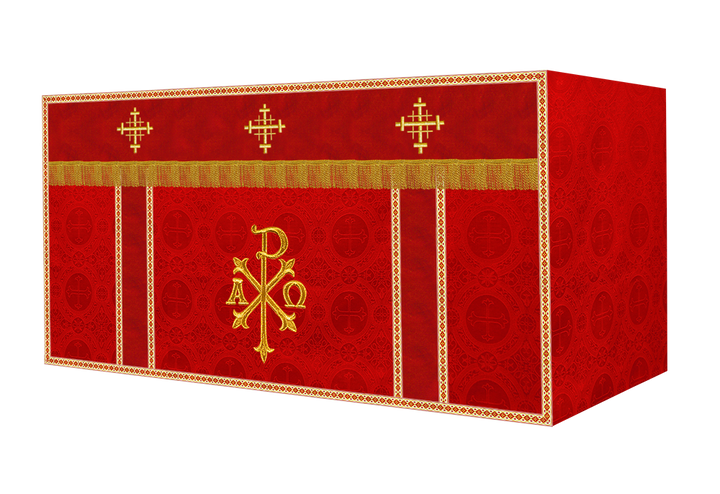 Altar Cloth with Spiritual Cross with Trims