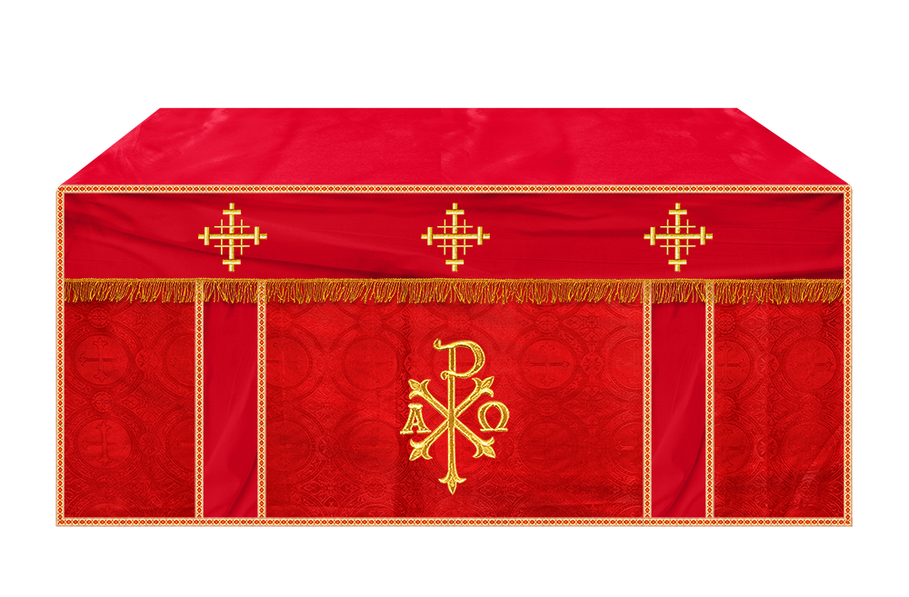 Altar Cloth with Spiritual Cross with Trims