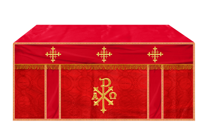 Altar Cloth with Spiritual Cross with Trims