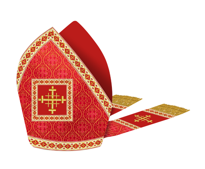 Mitre with Embroidered Cross and Trims