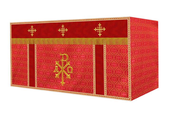 Altar Cloth with Spiritual Cross with Trims