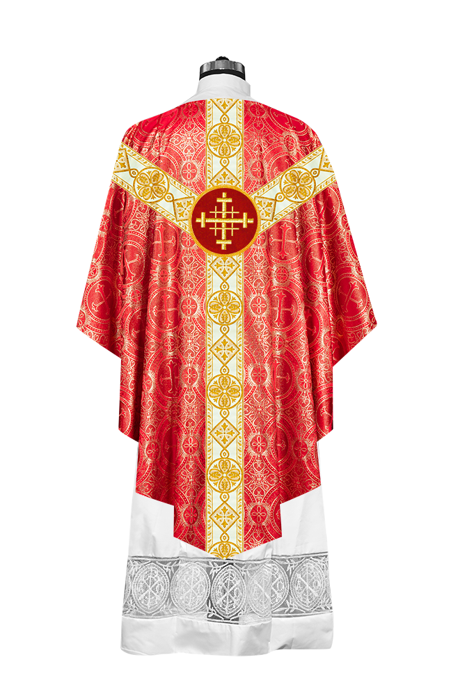 Pugin Style Chasuble with Embroidered Orphrey