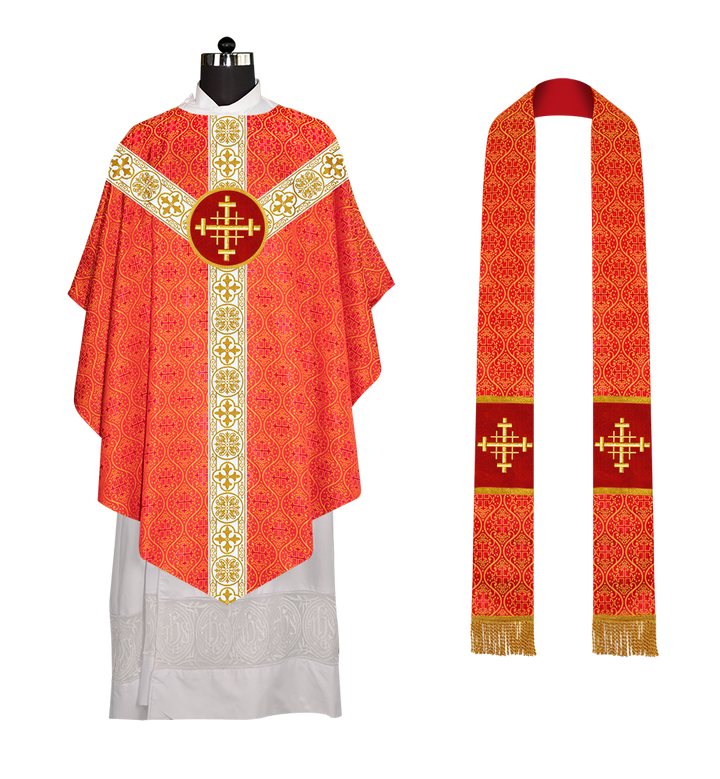 Pugin Style Chasuble with spiritual Motif