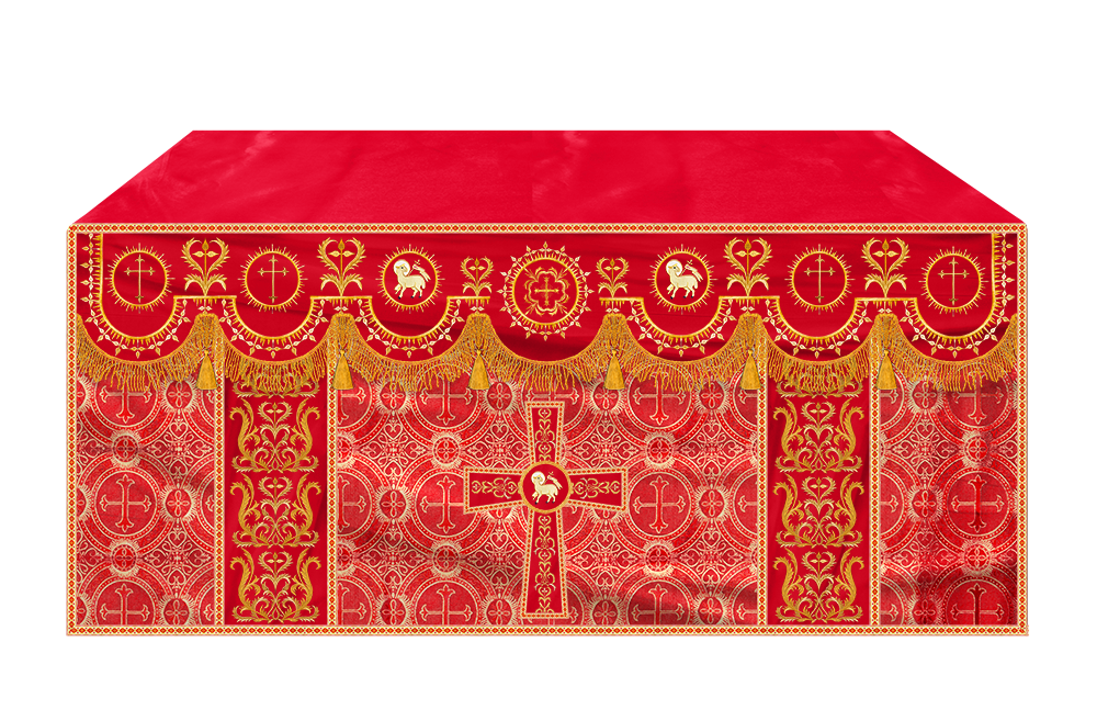 Communion Table Cloth with Embroidered Trims