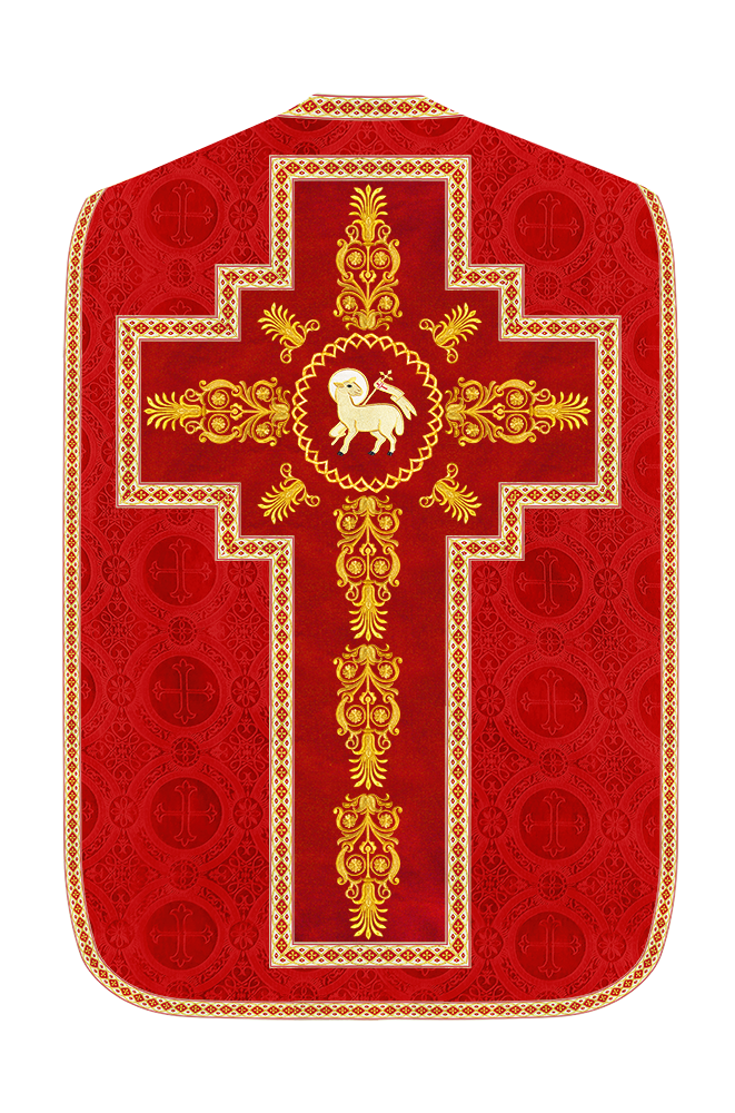 Roman Chasuble Vestments Adorned With Trims