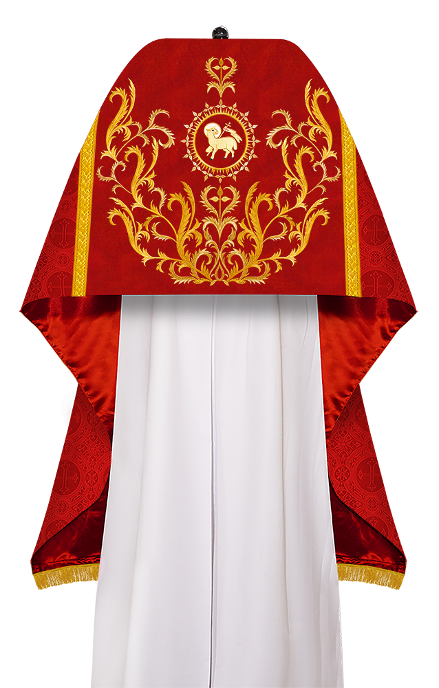 Liturgical motif embroidered Humeral Veil