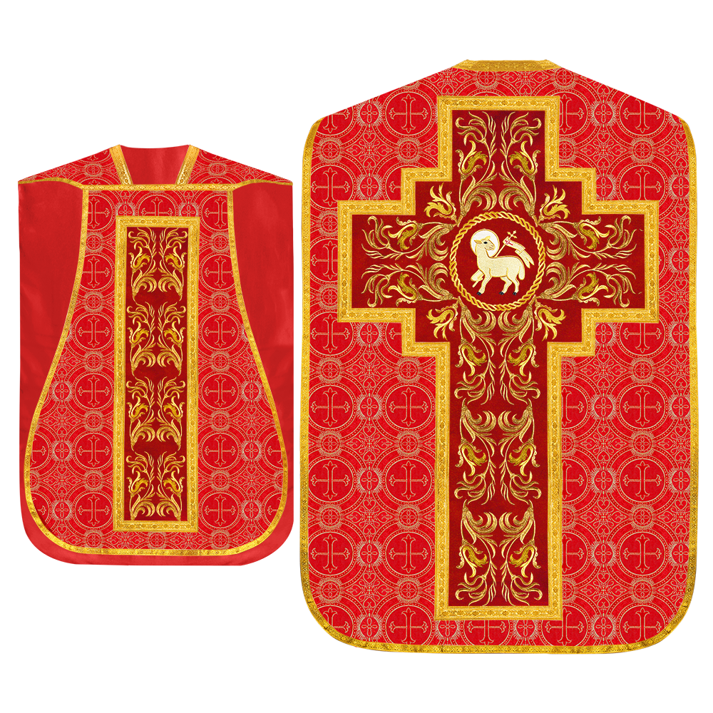 Set of Four Liturgical Roman Chasuble Vestment