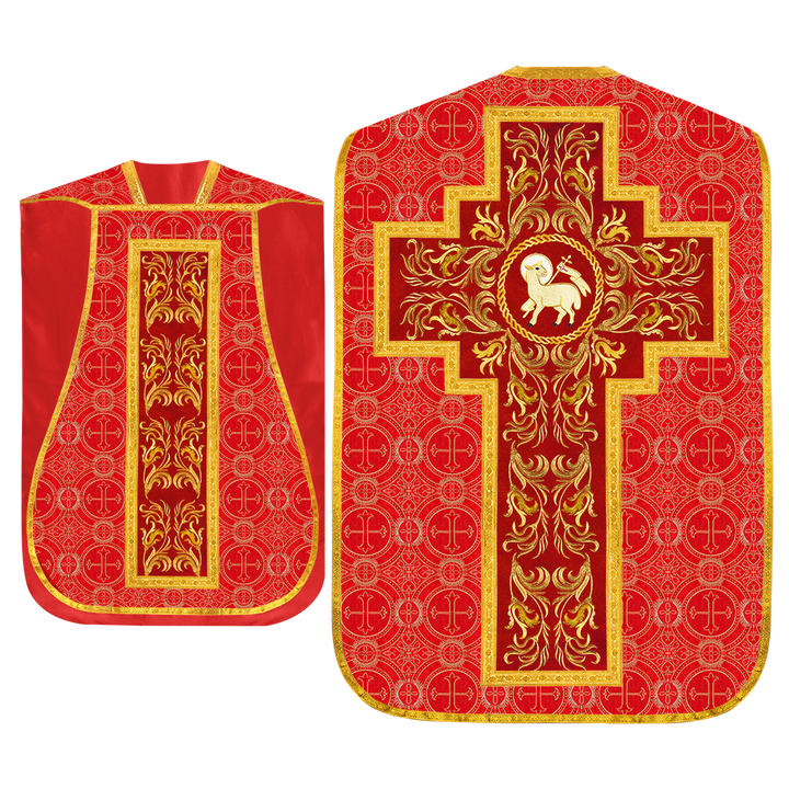 Set of Four Liturgical Roman Chasuble Vestment