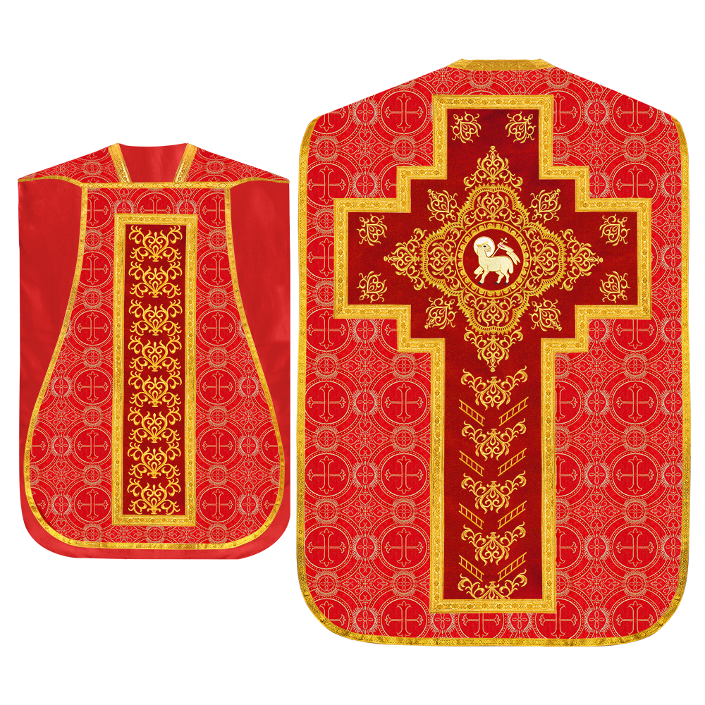 Set of four Roman Chasuble with stole