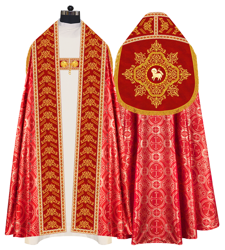 Elegant Roman Cope Vestment with Ornate Embroidery