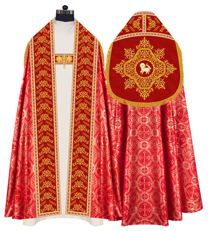 Elegant Roman Cope Vestment with Ornate Embroidery