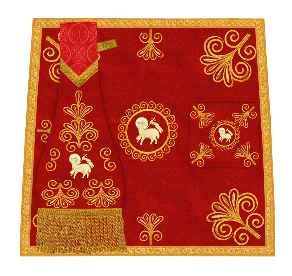 Church Mass Set with Elegant Liturgical Embroidery