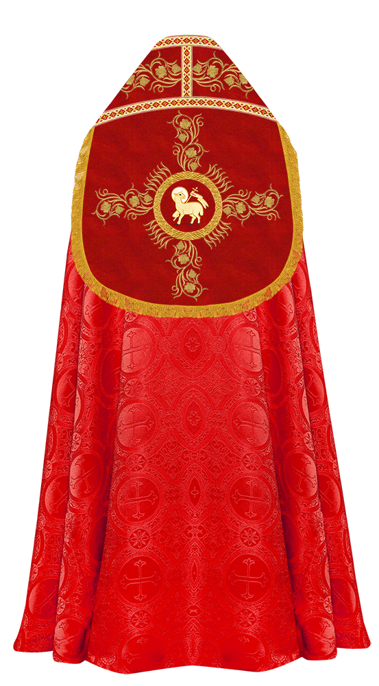 Roman Cope Vestment with Grapes Embroidered trims