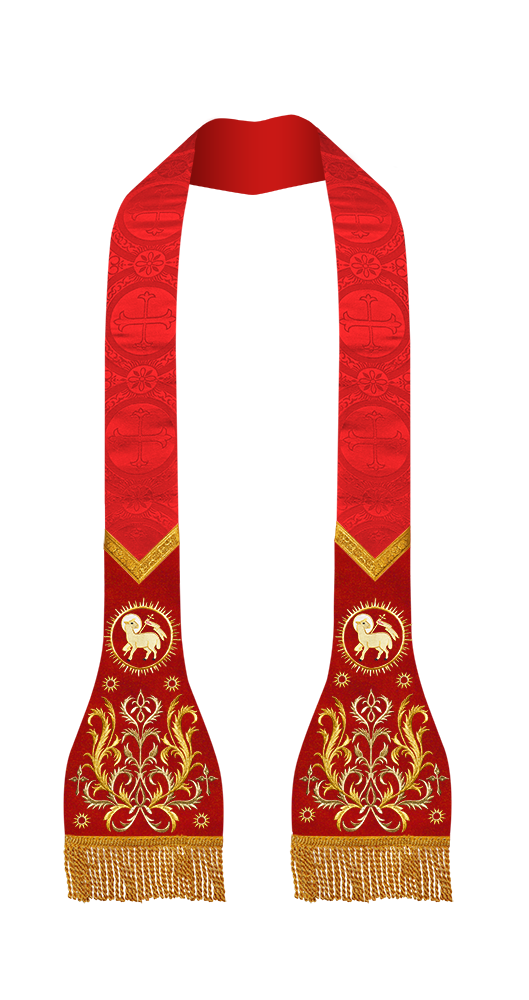 Catholic Stole with embroidery motif