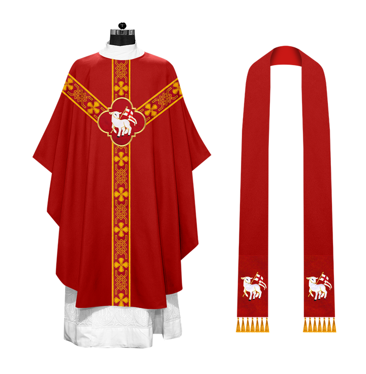 Gothic Chasuble with Motif and Trims