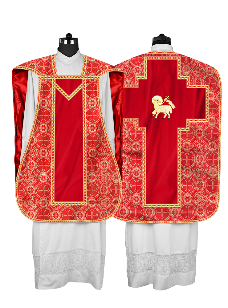 Roman chasuble with Motif and Trims