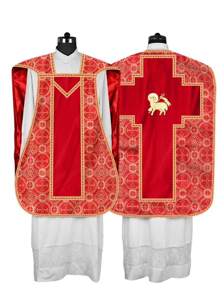 Roman chasuble with Motif and Trims