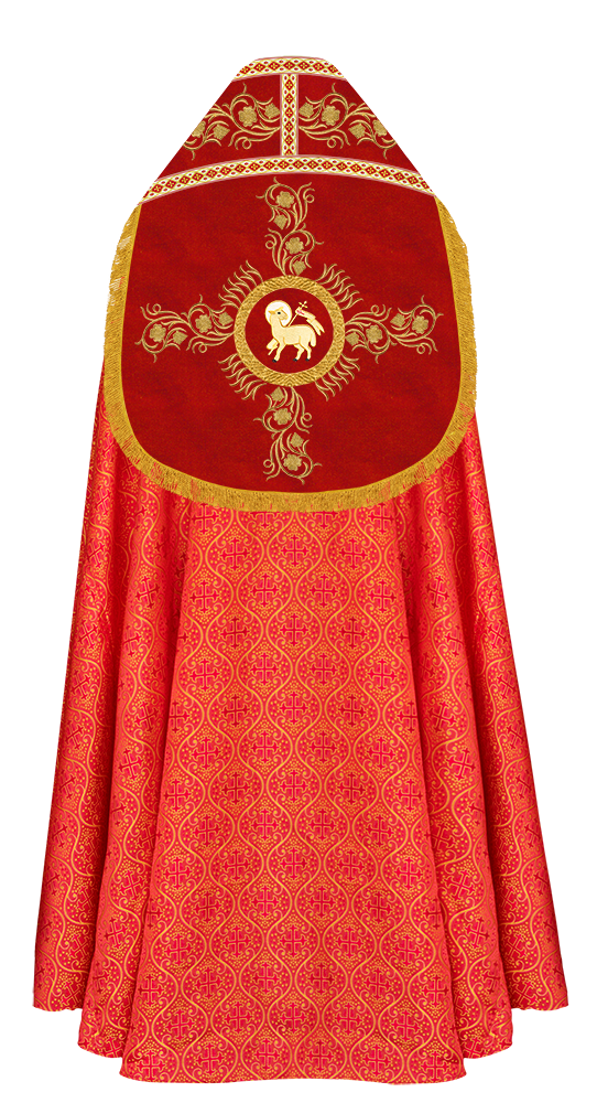 Roman Cope Vestment with Grapes Embroidered trims