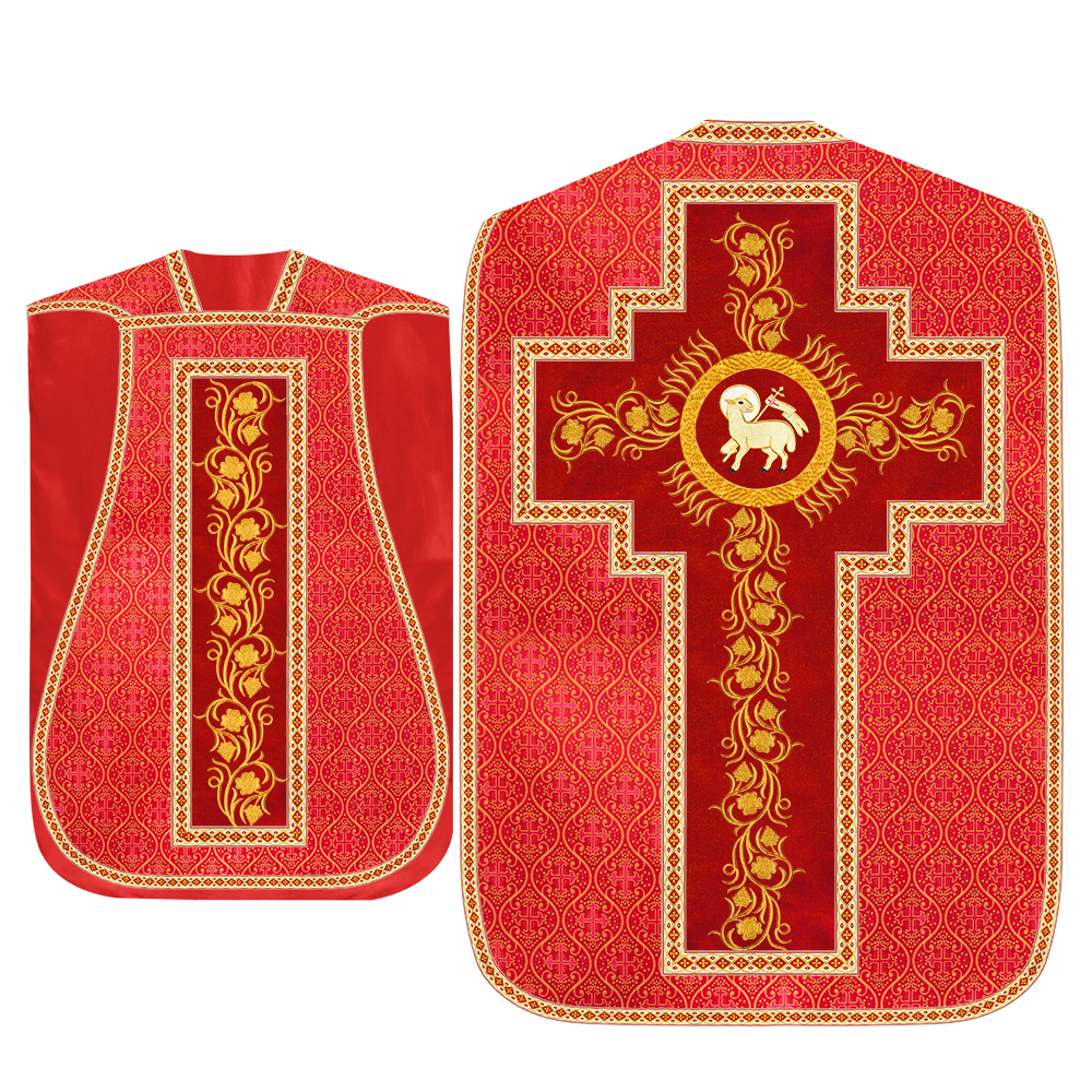 Set of Four Grapes Embroidery Roman Chasuble Vestments