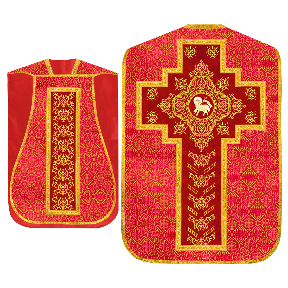 Set of four Roman Chasuble with stole