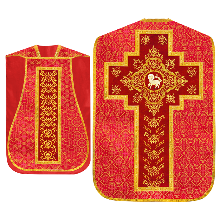 Set of four Roman Chasuble with stole