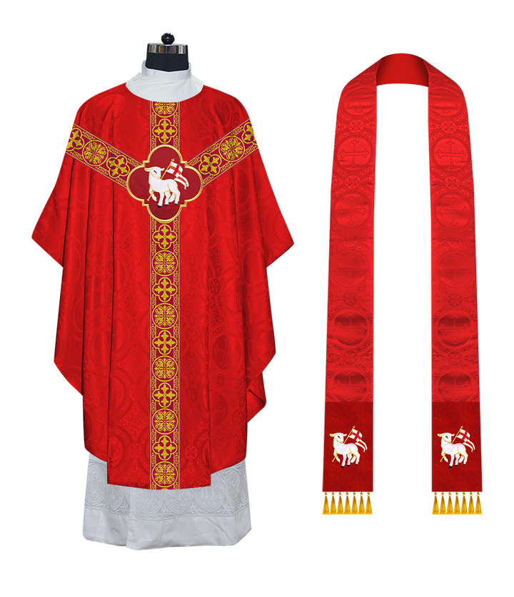 Gothic Chasuble with Ornate Braided Trims