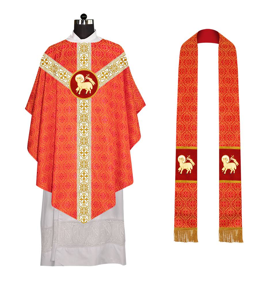 Pugin Style Chasuble with spiritual Motif