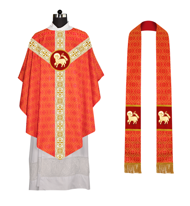 Pugin Style Chasuble with spiritual Motif